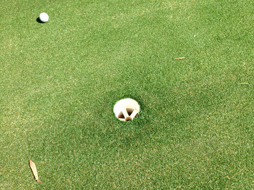 Original cups - there's a little overhang.