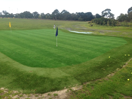 A target green at the Latrobe Golf Park